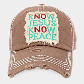 KNOW JESUS KNOW PEACE Vintage Baseball Cap