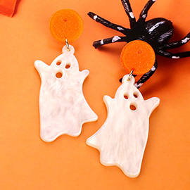 Resin Ghost Dangle Earrings