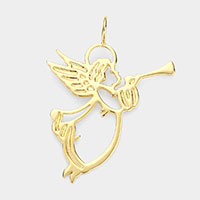 Cut Out Metal Angel Pendant