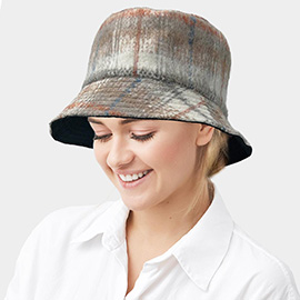 Plaid Check Patterned Bucket Hat