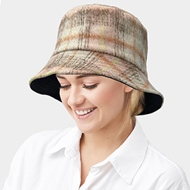 Plaid Check Patterned Bucket Hat