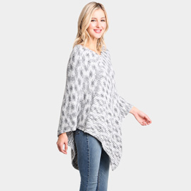 Mixed Printed Soft Poncho