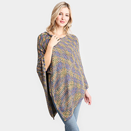 Mixed Printed Soft Poncho