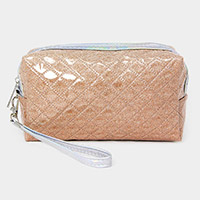 Shiny Glitz Wristlet Cosmetic Pouch Bag