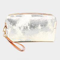 Lurex Ombre Foiled Wristlet Cosmetic Pouch Bag