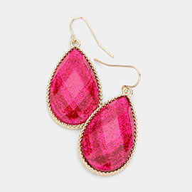 Glitter Teardrop Dangle Earrings