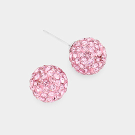 Shamballa Ball Stud Earrings