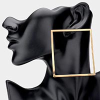 Open Metal Rectangle Earrings