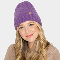 Cable Knit Cuff Beanie Hat