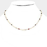 Faceted Bead Link Necklace