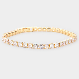 Brass Metal Tennis Evening Bracelet