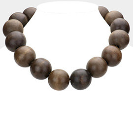 Wood Ball Necklace