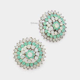 Bloom Crystal Rhinestone Stud Earrings