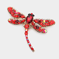 Crystal Rhinestone Dragonfly Brooch / Pendant