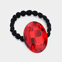 Crystal Oval Accented Stretch Hairband