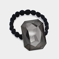 Crystal Octagon Accented Stretch Hair Band