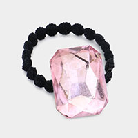 Crystal Octagon Accented Stretch Hairband