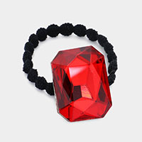 Crystal Octagon Accented Stretch Hairband