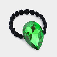 Crystal Teardrop Accented Stretch  Hairband