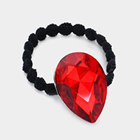 Crystal Teardrop Accented Stretch  Hairband