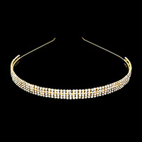 4-Rows crystal rhinestone headband