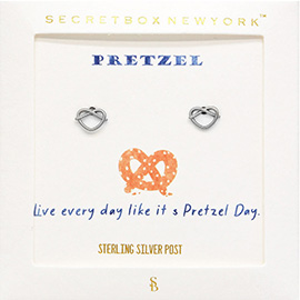 SECRET BOX_Metal Pretzel Stud Earrings