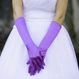 Medium Satin Wedding Gloves