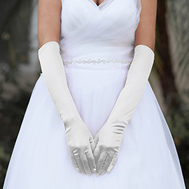 Dressy Satin Wedding Gloves