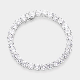 Round CZ Stone Tennis Evening Bracelet