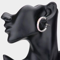 Rhinestone Hoop Earrings