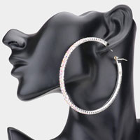 Rhinestone Hoop Earrings