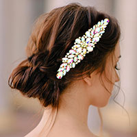 Teardrop Marquise Stone Cluster Hair Comb