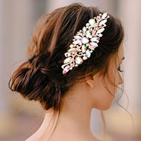 Teardrop Marquise Stone Cluster Hair Comb