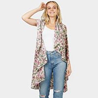 Flower Printed Round Vest