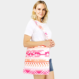 Aztec Printed Beach Towel and Tote Bag