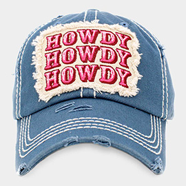 HOWDY Message Vintage Baseball Cap