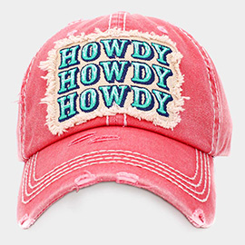 HOWDY Message Vintage Baseball Cap