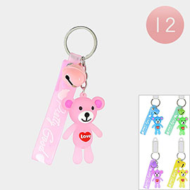 12PCS - LOVE Message Bear Keychains