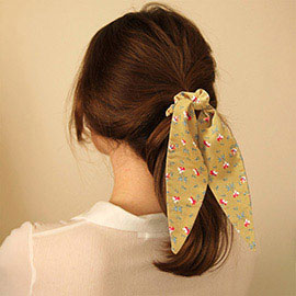 Flower Patterned Pony Hair Bands