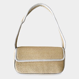 Straw Rectangle Shoulder Bag