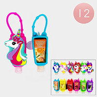 12PCS - Hand Sanitizer with Unicorn Silicone Holders