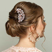 Stone Embellished Bow Shamrock Hair Comb