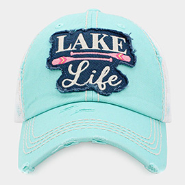 LAKE Life Message Mesh Back Vintage Baseball Cap