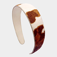 Genuine Leather Animal Patterned Headband