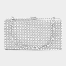 Bling Rectangle Evening Tote / Clutch / Crossbody Bag