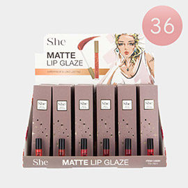 36PCS - Matte Lip Glazes