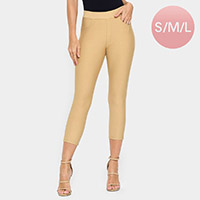 Solid Capri Ponte Pants