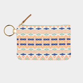 Boho Aztec Patterned ID Wallet Detachable Lanyard