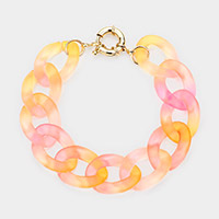 Ombre Resin Chain Link Bracelet