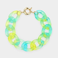 Ombre Resin Chain Link Bracelet